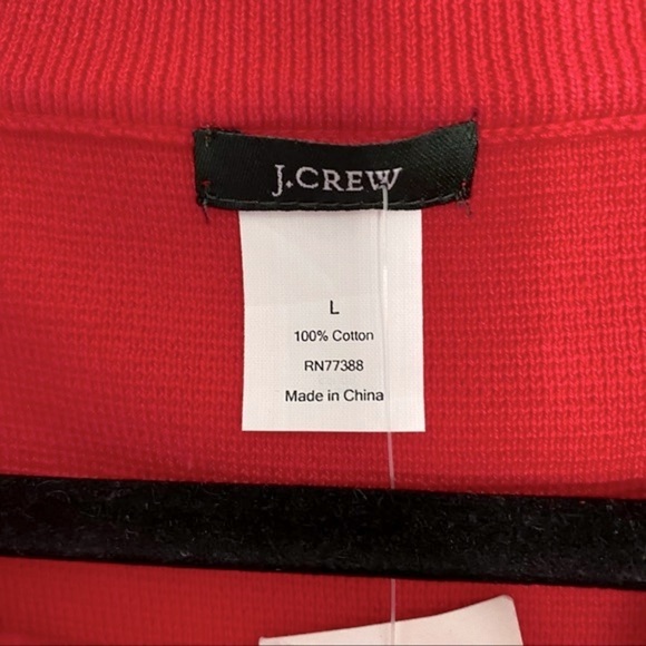 J. Crew Ruffle Trim Cardigan in Deep Pink Size Large - Picture 3 of 3